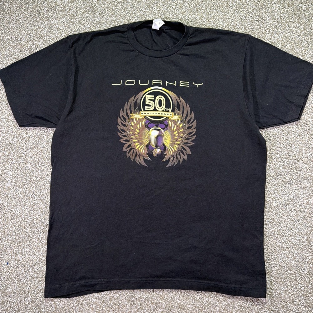 Journey T Shirt Men's Size XL Black Freedom Tour 2024 Toto 50th Anniversary